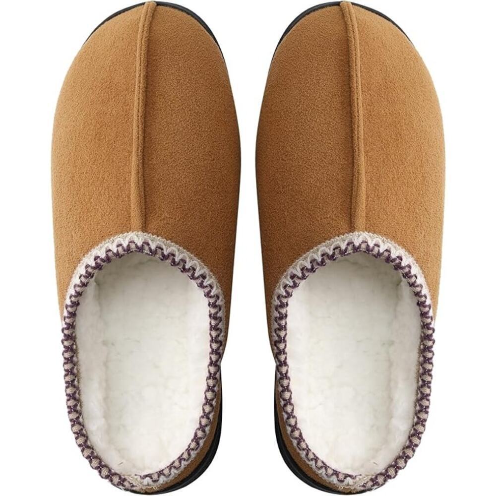 Cozy Women's Tan Slip-On Slippers
